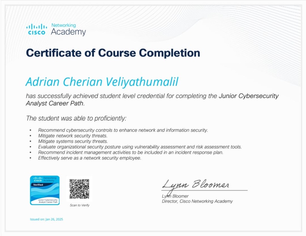 Junior Cybersecurity Analyst